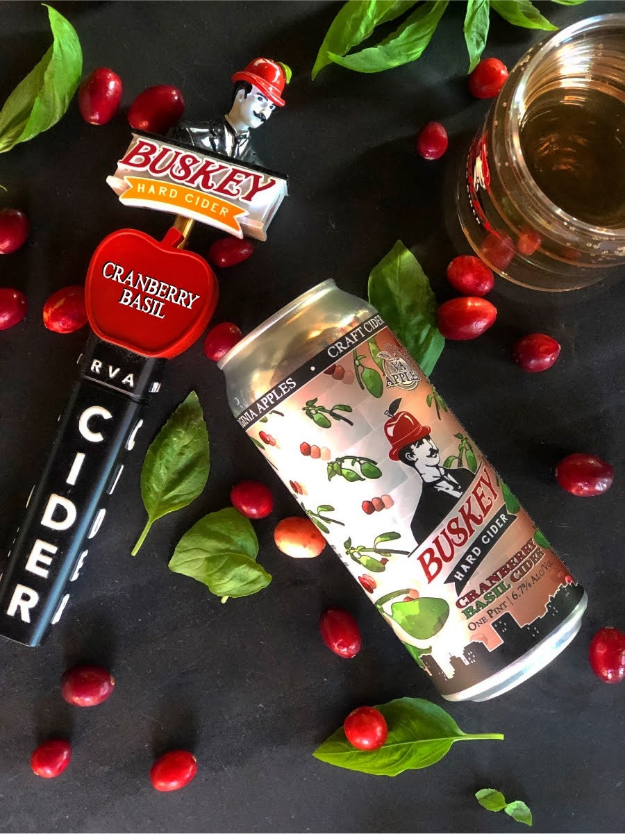 Buskey Cranberry Basil Cider (4-Pack)